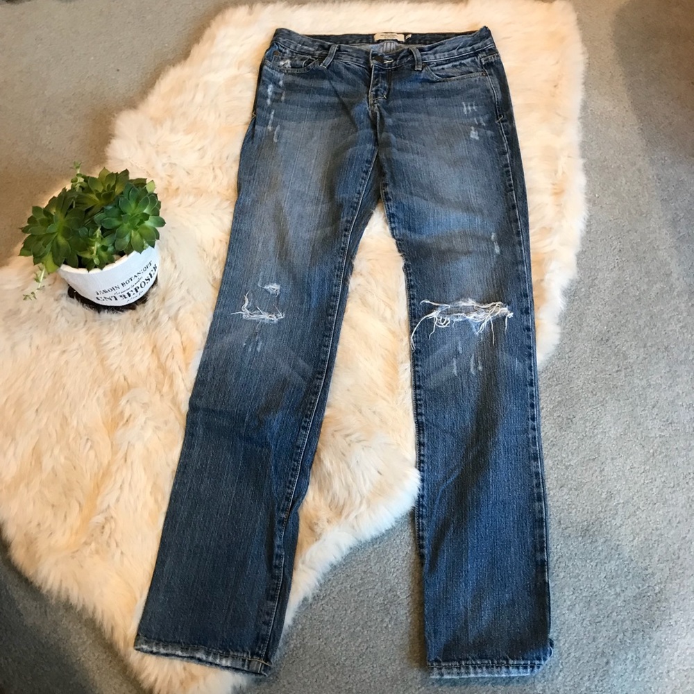 Abercrombie & Fitch Faded Ripped Jeans